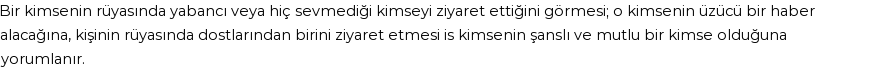 Diyanet'e Göre Rüyada Ziyaret Görmek