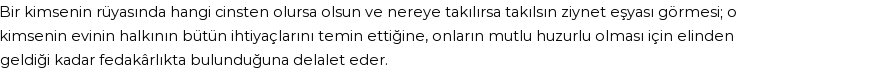 Diyanet'e Göre Rüyada Ziynet Eşyası Görmek