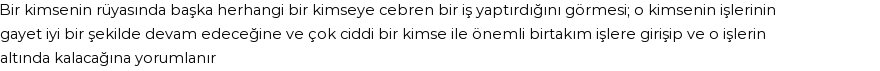 Diyanet'e Göre Rüyada Zor Kullanmak Görmek