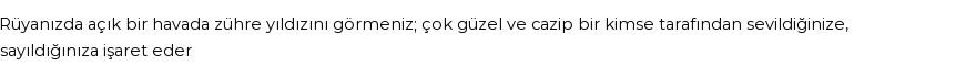 Diyanet'e Göre Rüyada Zühre Yıldızı Görmek