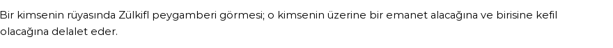 Diyanet'e Göre Rüyada Zülkifl (a.s.) Görmek