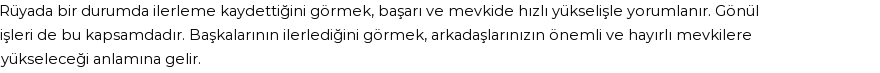 Guncel'e Göre Rüyada İlerleme Görmek