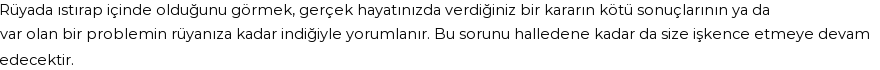 Guncel'e Göre Rüyada Istırap Görmek