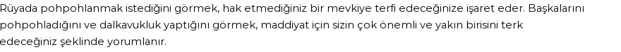 Guncel'e Göre Rüyada Pohpohlanmak Görmek