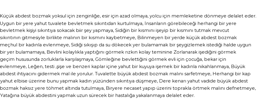 İhya'ya Göre Rüyada Abdest Bozmak Görmek