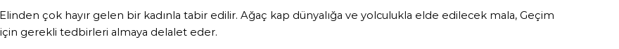 İhya'ya Göre Rüyada Ağaç Çanak Görmek