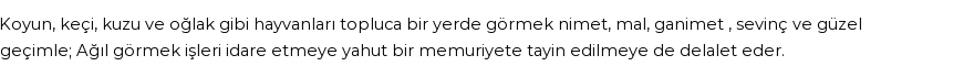 İhya'ya Göre Rüyada Ağıl Görmek