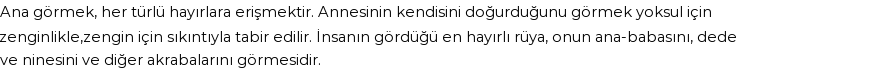 İhya'ya Göre Rüyada Ana Görmek