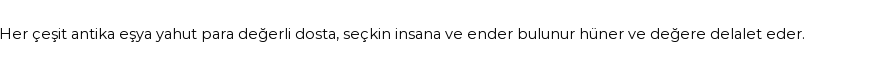 İhya'ya Göre Rüyada Antika Eşya Görmek