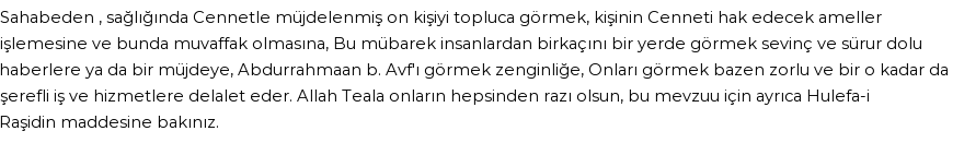 İhya'ya Göre Rüyada Aşere-i Mübeşşere Görmek