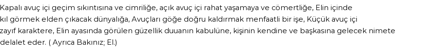 İhya'ya Göre Rüyada Avuç İçi Görmek