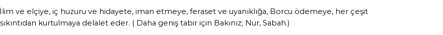 İhya'ya Göre Rüyada Aydınlık Görmek