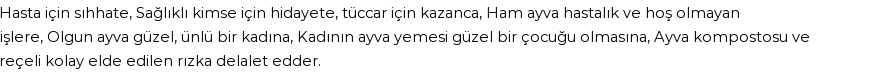 İhya'ya Göre Rüyada Ayva Görmek