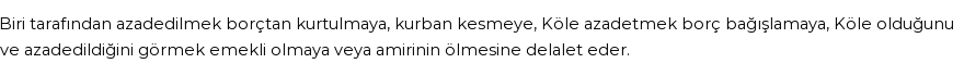 İhya'ya Göre Rüyada Azad Etmek Görmek