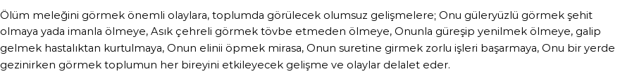 İhya'ya Göre Rüyada Azrail (a.s.) Görmek