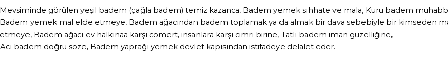 İhya'ya Göre Rüyada Badem Görmek