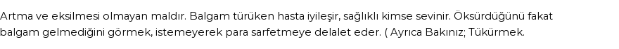 İhya'ya Göre Rüyada Balgam Görmek