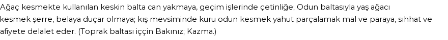 İhya'ya Göre Rüyada Balta Görmek