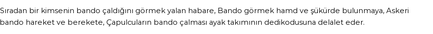 İhya'ya Göre Rüyada Bando Görmek