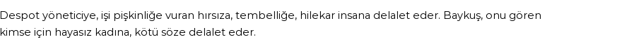 İhya'ya Göre Rüyada Baykuş Görmek