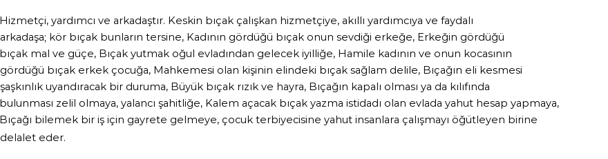 İhya'ya Göre Rüyada Bıçak Görmek