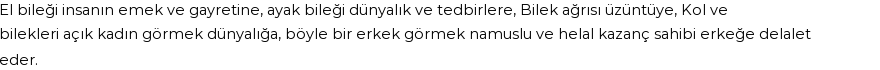 İhya'ya Göre Rüyada Bilek Görmek