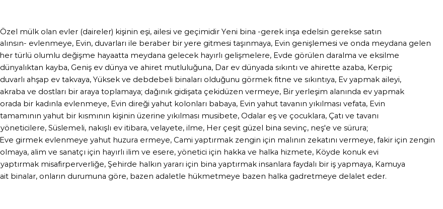 İhya'ya Göre Rüyada Bina Görmek