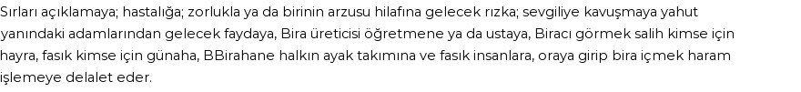 İhya'ya Göre Rüyada Bira Görmek