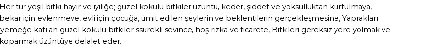 İhya'ya Göre Rüyada Bitki Görmek