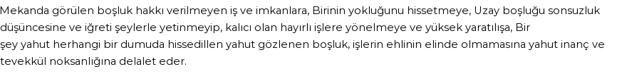 İhya'ya Göre Rüyada Boşluk Görmek