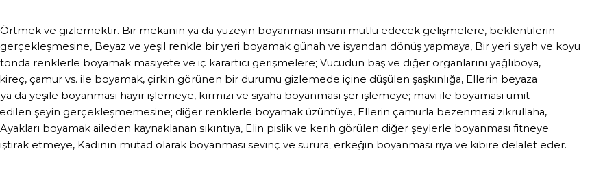 İhya'ya Göre Rüyada Boya, Boyamak Görmek