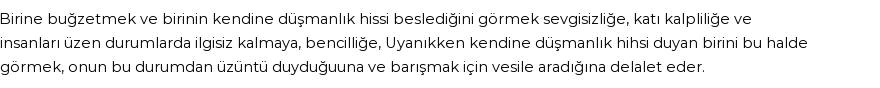 İhya'ya Göre Rüyada Buğz Etmek Görmek