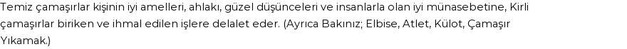 İhya'ya Göre Rüyada Çamaşır Görmek