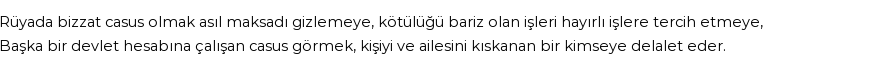 İhya'ya Göre Rüyada Casus Görmek