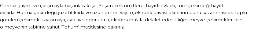 İhya'ya Göre Rüyada Çekirdek Görmek