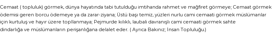 İhya'ya Göre Rüyada Cemaat Görmek
