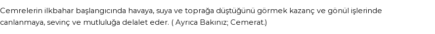 İhya'ya Göre Rüyada Cemre Görmek