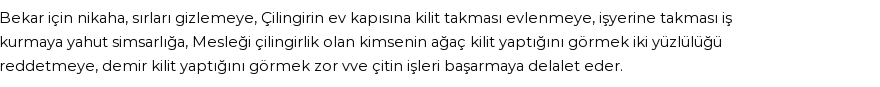 İhya'ya Göre Rüyada Çilingir Görmek