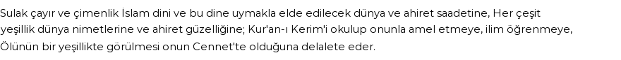 İhya'ya Göre Rüyada Çimen Görmek