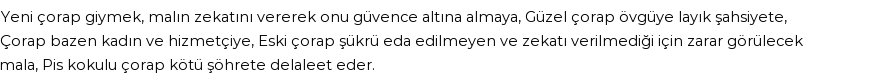 İhya'ya Göre Rüyada Çorap Görmek