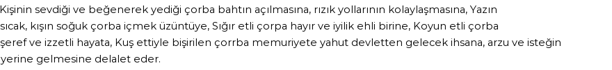 İhya'ya Göre Rüyada Çorba Görmek