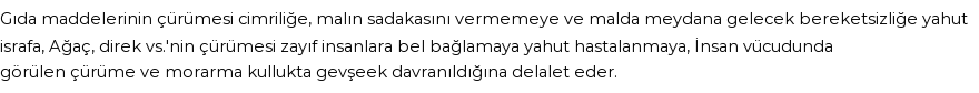 İhya'ya Göre Rüyada Çürük Görmek