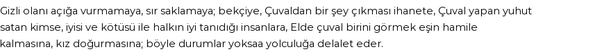 İhya'ya Göre Rüyada Çuval Görmek