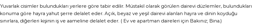İhya'ya Göre Rüyada Daire Görmek