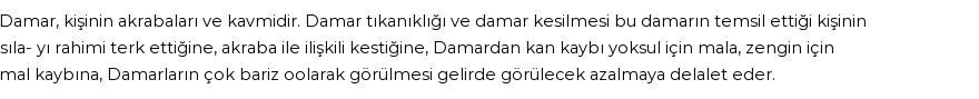 İhya'ya Göre Rüyada Damar Görmek
