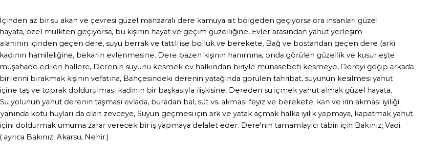 İhya'ya Göre Rüyada Dere Görmek