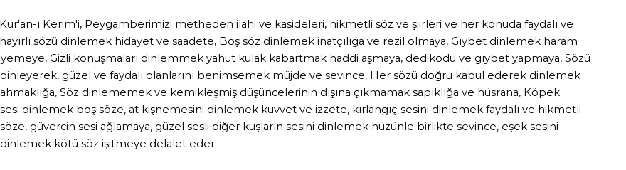 İhya'ya Göre Rüyada Dinlemek Görmek