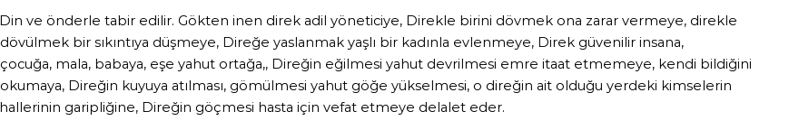 İhya'ya Göre Rüyada Direk Görmek