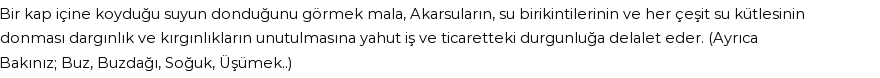 İhya'ya Göre Rüyada Donmak Görmek