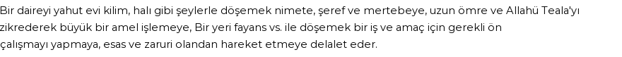 İhya'ya Göre Rüyada Döşeme Görmek